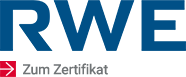 RWE Logo und Zertifikat link