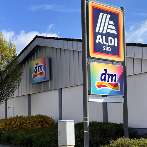 Neon Zentgraf Außenwerbung LED Logo